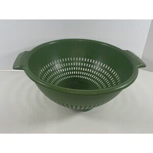Vintage Villaware Avocado Green Colander Unbreakable Strainer Federal Housewares
